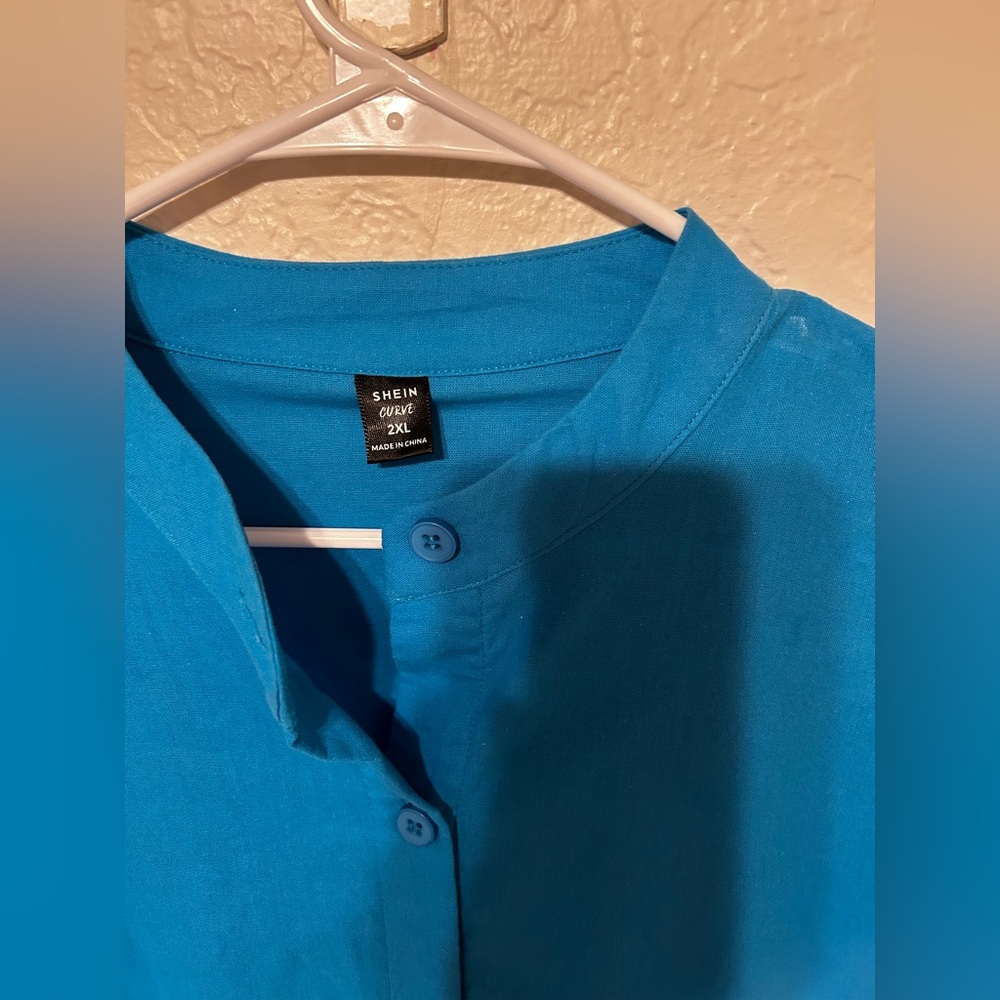 🛼SHEIN Vibrant Blue romper short size 2XL long sleeve GUC… - Picture 5 of 10